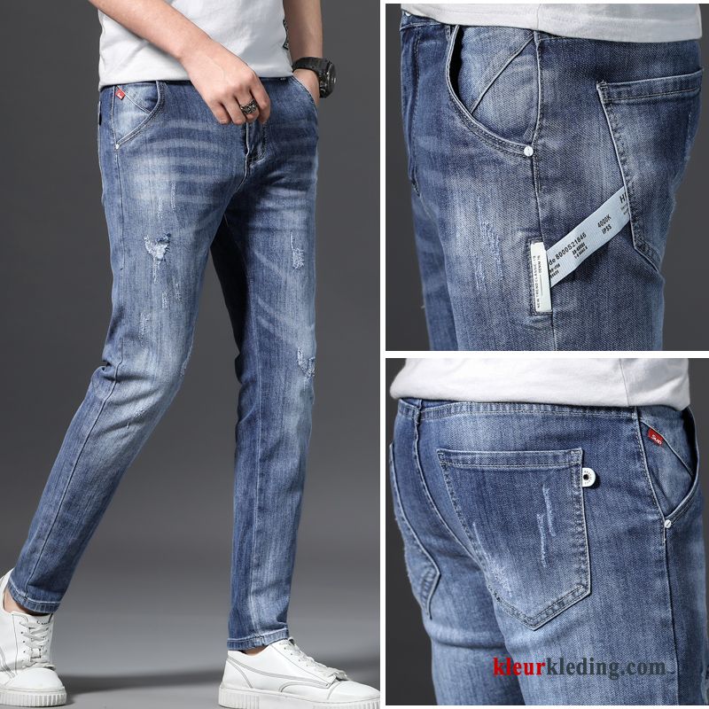 Slim Fit Spijkerbroek Jeans Heren Rechtdoor Trendy Merk Zwart Voorjaar Mannelijk