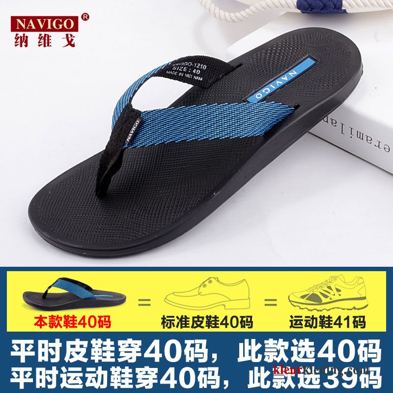 Slipper Antislip Rubber Trend Persoonlijk Zomer Sandaal Grote Maten Schoenen Heren Blauw