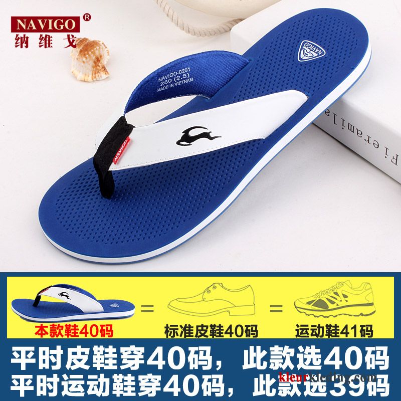 Slipper Antislip Rubber Trend Persoonlijk Zomer Sandaal Grote Maten Schoenen Heren Blauw