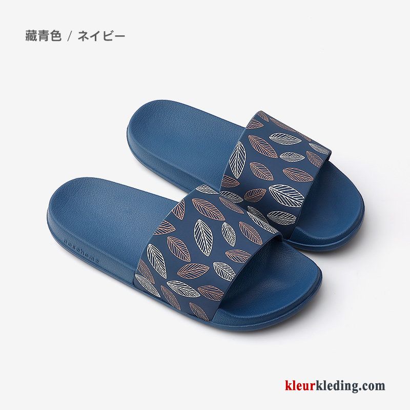 Slipper Badkamer Zomer Mannen Mode Lovers Bovenkleding Vrouwen Binnen Heren Blauw