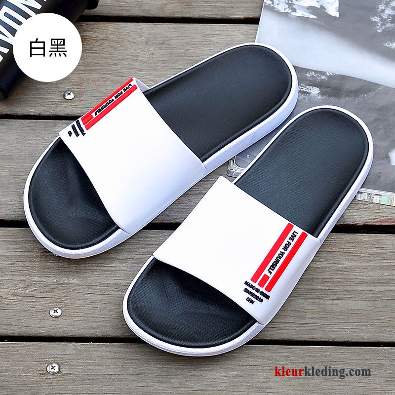 Slipper Mode Bovenkleding Trend Zomer Binnen Mannen Antislip Pantoffels Heren Zwart