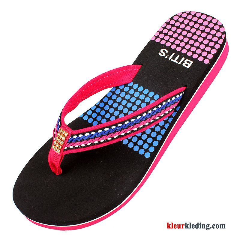 Slipper Mode Casual Plat Bovenkleding Zomer Strand Pantoffels Vrouw Dames Rood