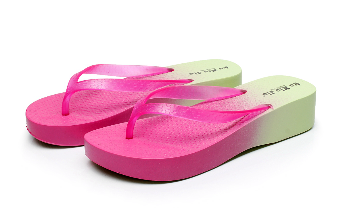 Slipper Pantoffels Zomer Purper Vrouwen Hoge Hakken Strand Antislip Sleehak Dames