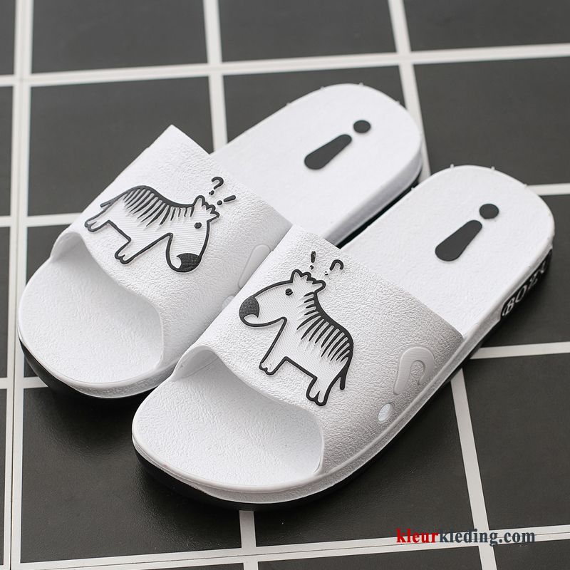 Slipper Strand Binnen Zomer Bovenkleding Sandaal Pantoffels Trend Antislip Heren Zwart