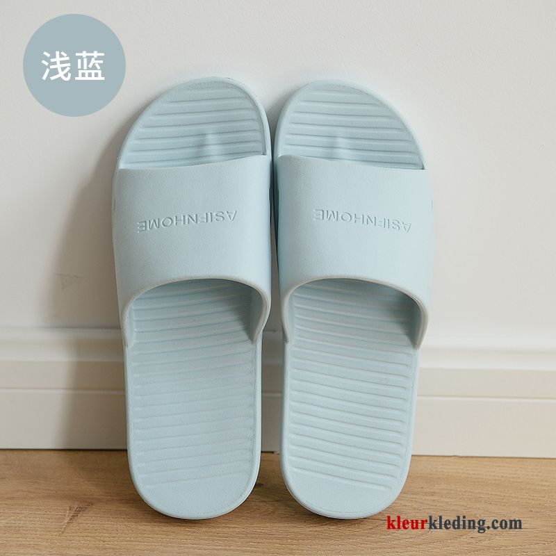 Slipper Vrouwen Pantoffels Casual Zomer Lovers Badkamer Zachte Zolen Binnen Heren Marineblauw