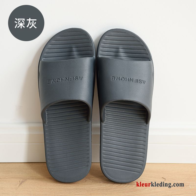 Slipper Vrouwen Pantoffels Casual Zomer Lovers Badkamer Zachte Zolen Binnen Heren Marineblauw