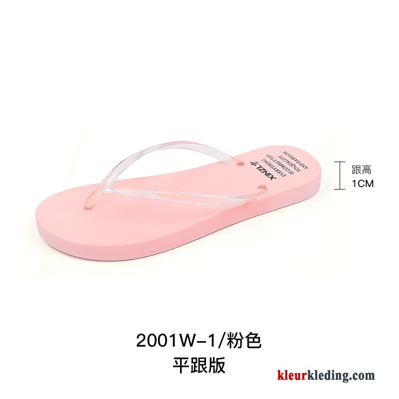 Slipper Vrouwen Strand Bovenkleding Pantoffels Badkamer Antislip Zomer Schoenen Dames Rood Wit