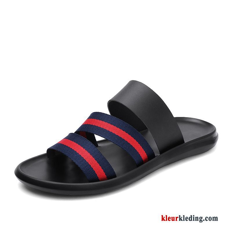 Slipper Zomer Groot Pantoffels Mannen Antislip Trend Casual Zachte Zolen Heren Zwart