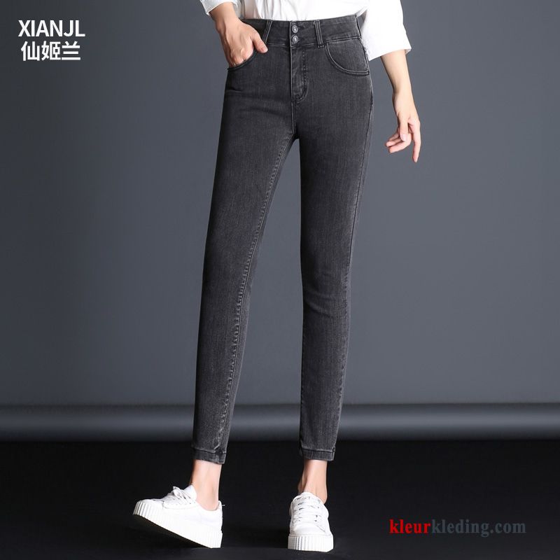 Spijkerbroek Jeans Dames Herfst Dunne Hoge Skinny Potlood Broek Nieuw