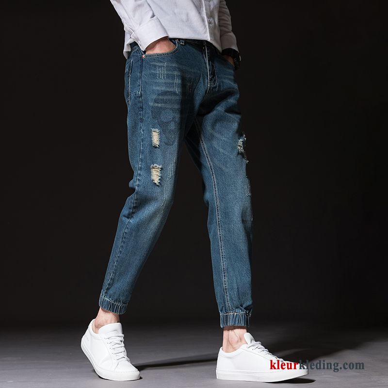Spijkerbroek Jeans Heren Potlood Broek Trend Nieuw Slim Fit Licht Voorjaar