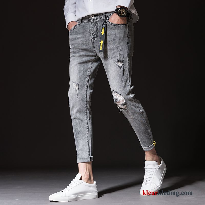 Spijkerbroek Jeans Heren Potlood Broek Trend Nieuw Slim Fit Licht Voorjaar