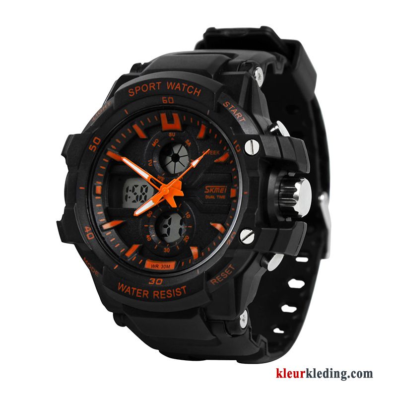 Sport Elektronisch Horloge Heren Groen Outdoor Kind Student Waterdicht