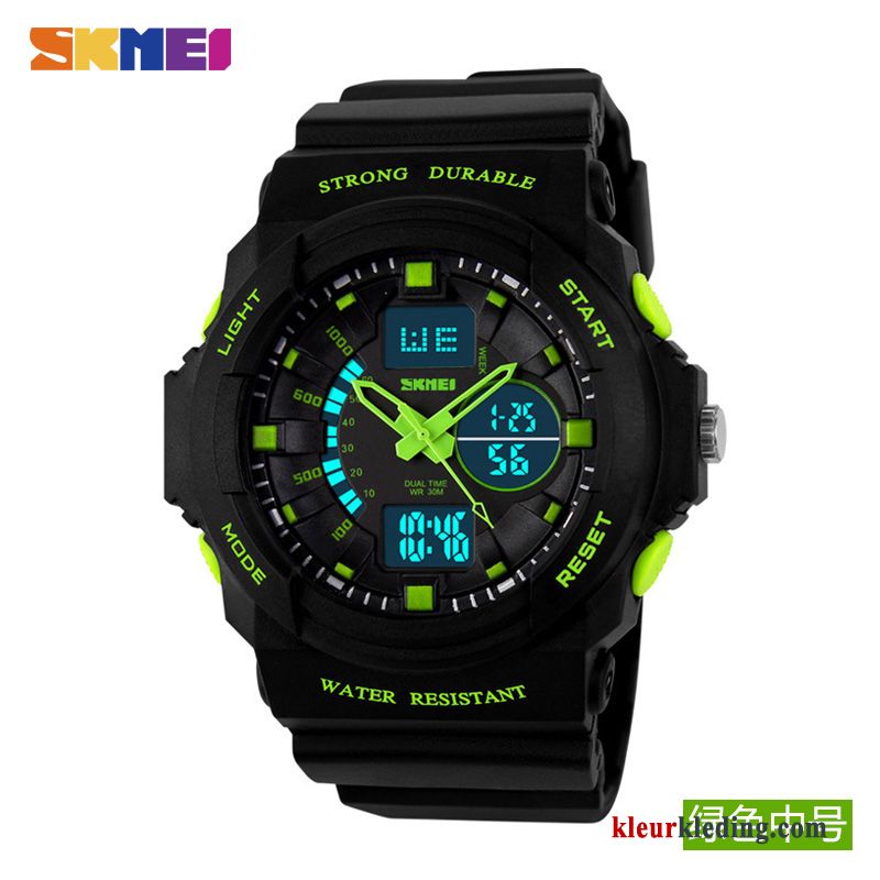 Sport Waterdicht Heren Elektronisch Horloge Outdoor Tiener Student Blauw