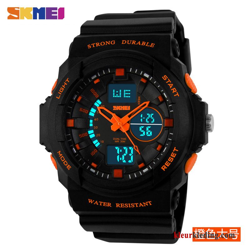 Sport Waterdicht Heren Elektronisch Horloge Outdoor Tiener Student Blauw