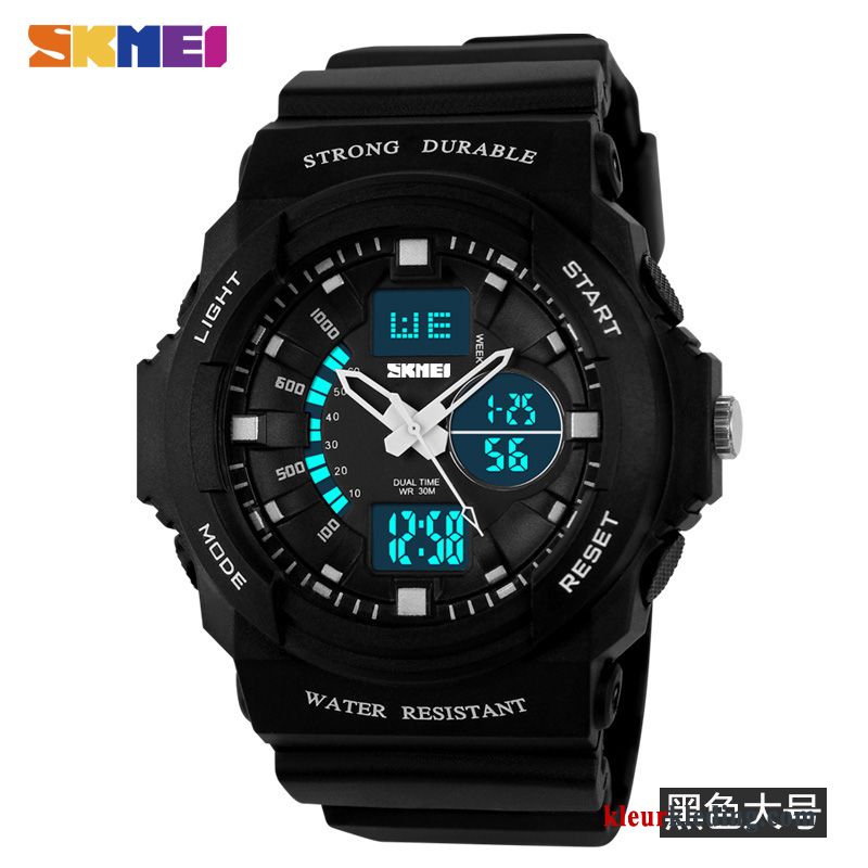 Sport Waterdicht Heren Elektronisch Horloge Outdoor Tiener Student Blauw