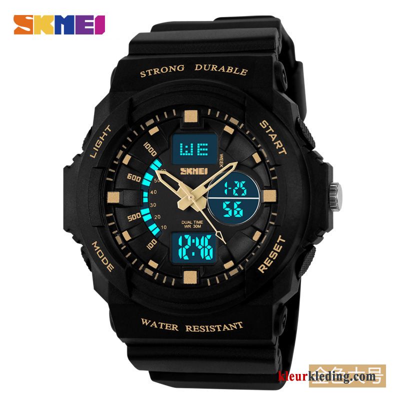 Sport Waterdicht Heren Elektronisch Horloge Outdoor Tiener Student Blauw