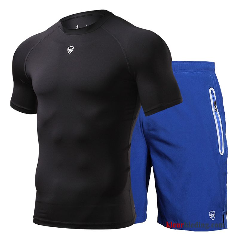 Sportkleding Skinny Running Sport Snel Droog Opleiding Geschiktheid Groen Heren