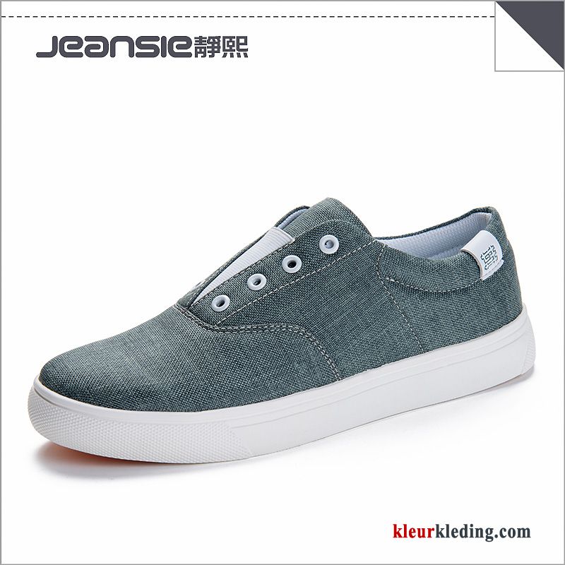 Sportschoenen Trend Casual Laag Plat Sport Mannen Canvas Skateboard Schoenen Heren Groen