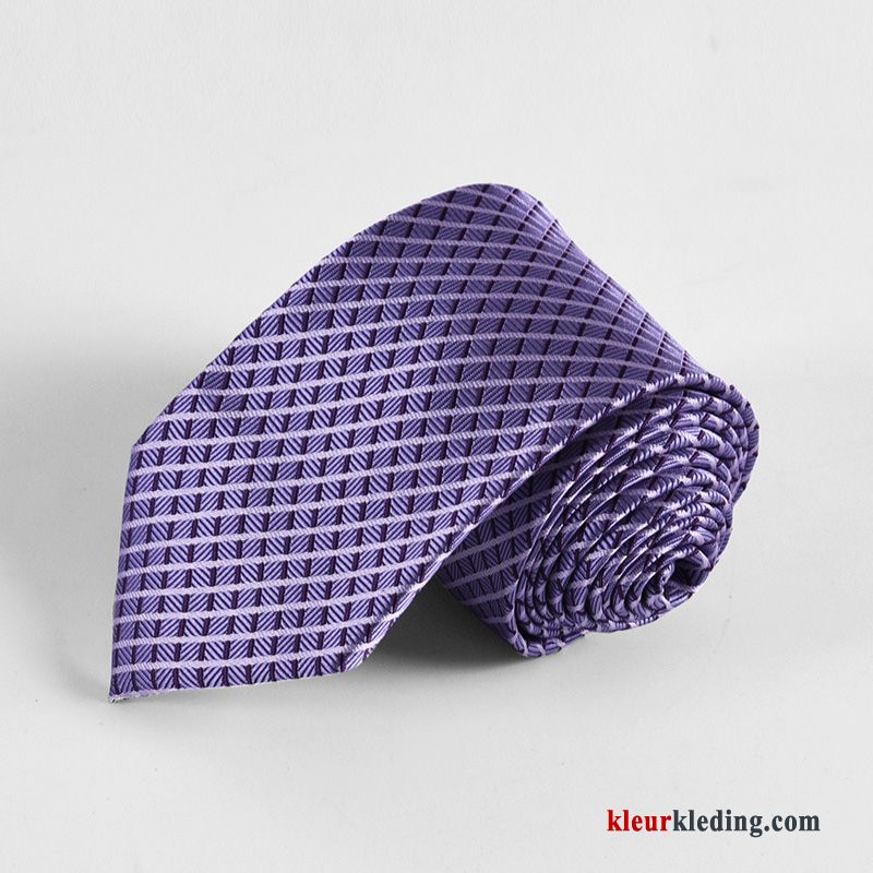 Stropdas Geklede Business Werk Bruidegom Casual Student Heren Purper Rood Zwart