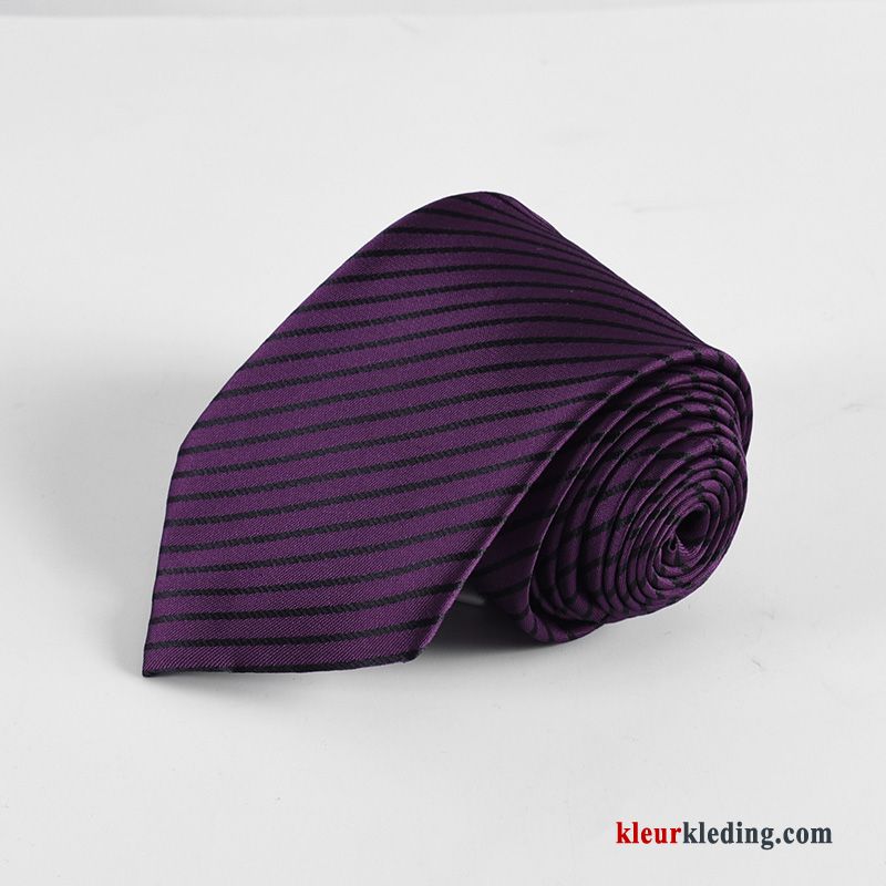 Stropdas Geklede Business Werk Bruidegom Casual Student Heren Purper Rood Zwart