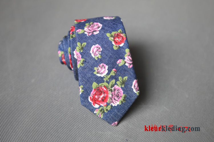 Stropdas Vintage Casual Mode 100% Katoen 6 Centimeter Heren Van Katoen Geel