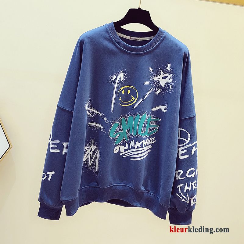 Student Mini Jas Hoodie Jasje Blauw Trend Super Dames