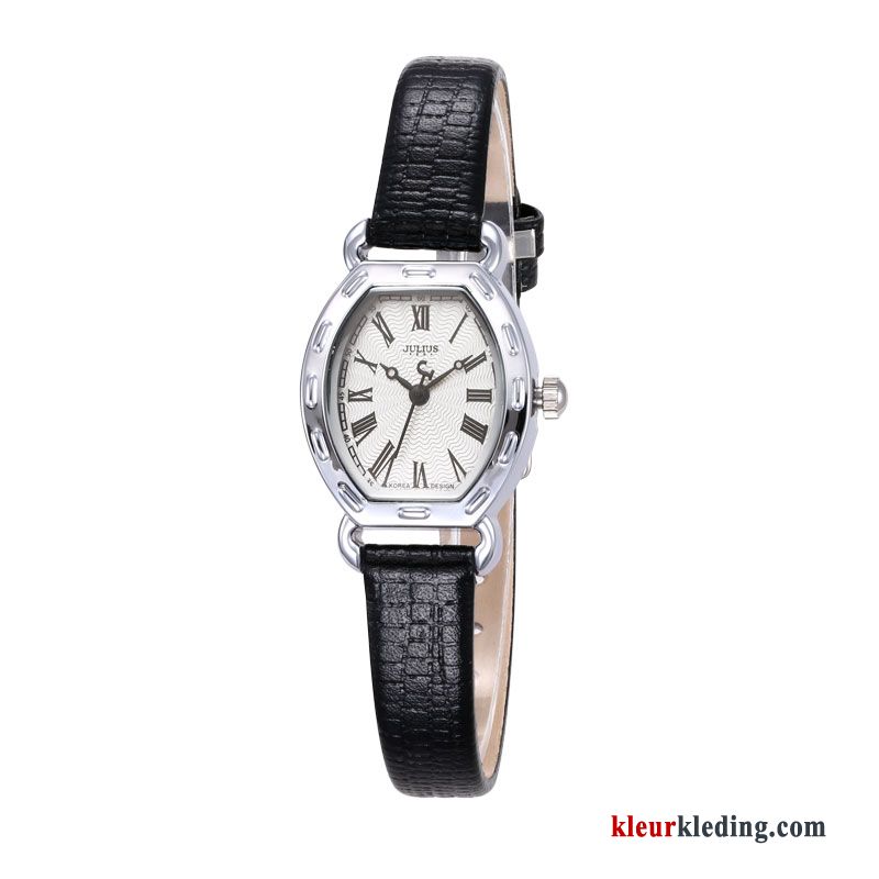 Student Mode Eenvoudig Riem Waterdicht Horloge Dames Vintage Bruine