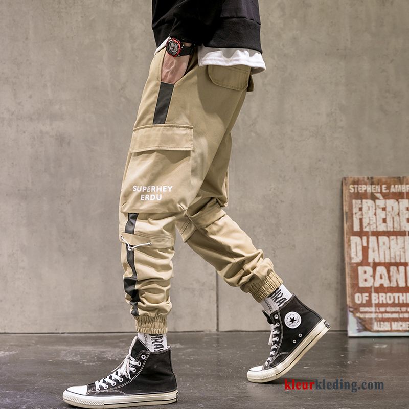 Student Trend Heren Trendy Merk Herfst Strak Cargo Broek Losse