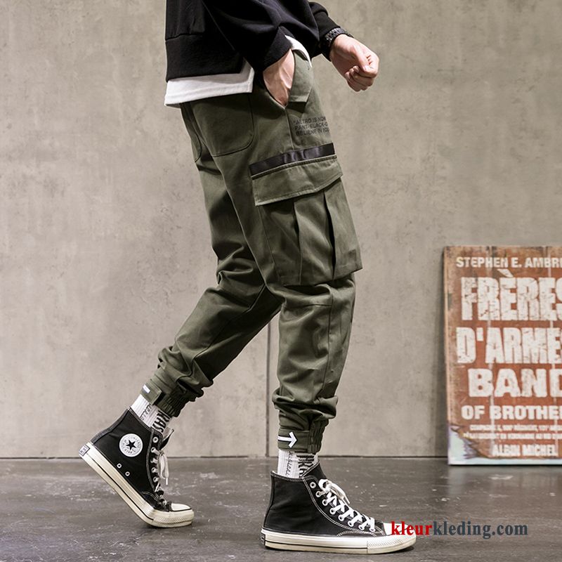 Student Trend Heren Trendy Merk Herfst Strak Cargo Broek Losse