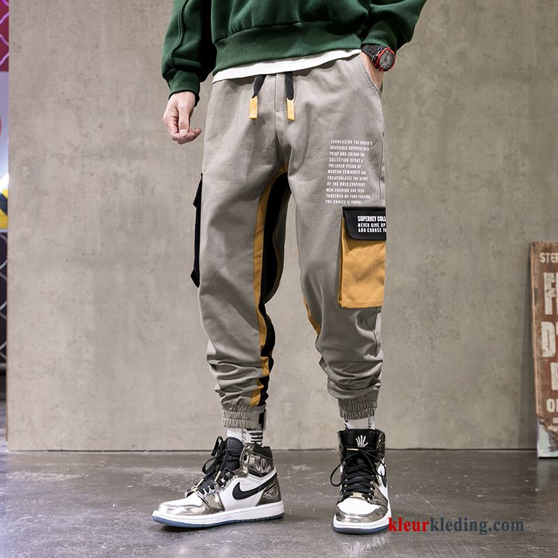 Student Trend Heren Trendy Merk Herfst Strak Cargo Broek Losse