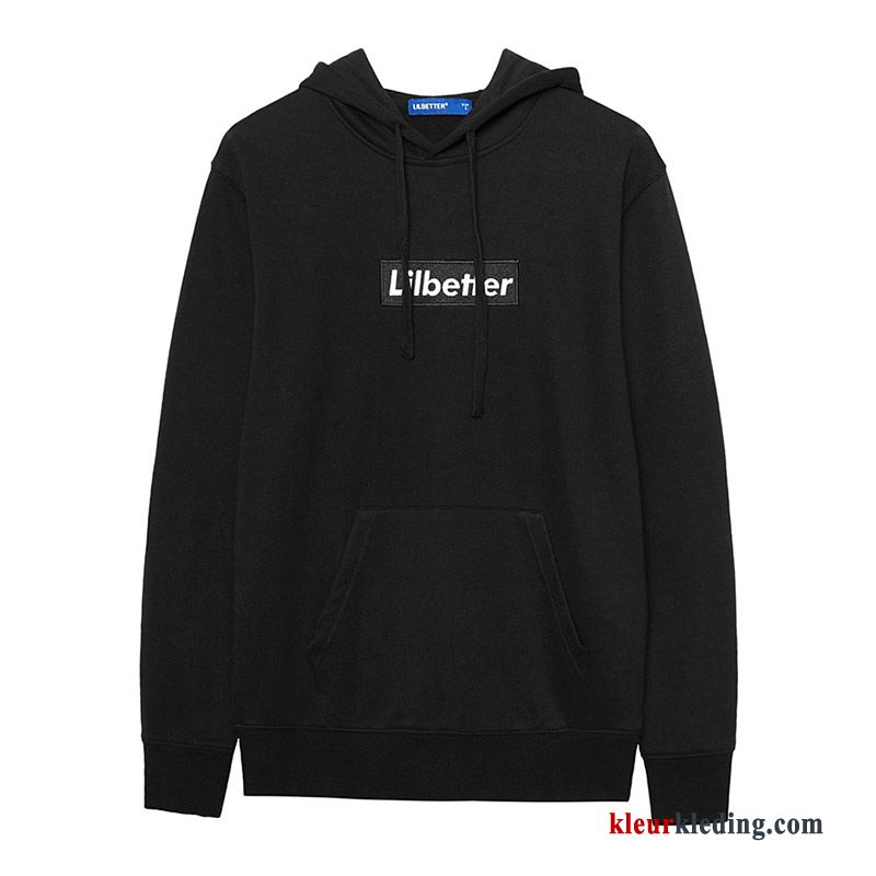 Student Zwart Mannelijk Straat Hoodie Jas Sport Heren