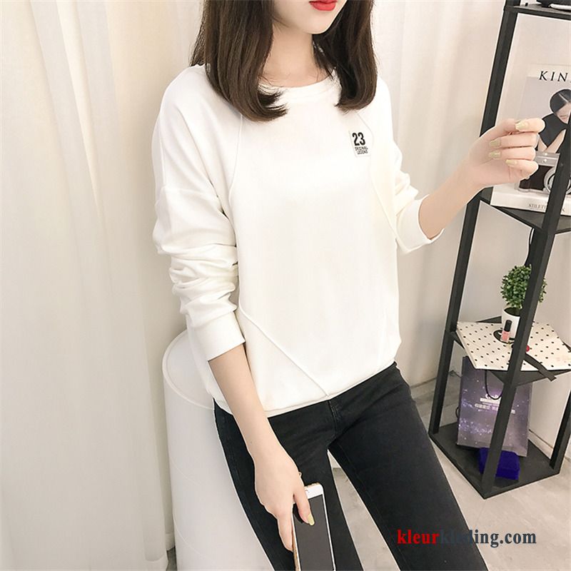 T-shirt Lange Mouw Trend Losse Dames 2018 Nieuw Lange Mouwen Winter Kleding Hoodie