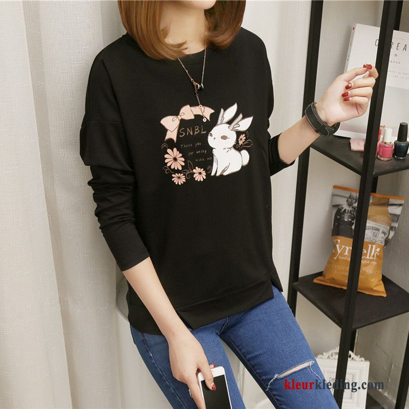 T-shirt Lange Mouw Trend Losse Dames 2018 Nieuw Lange Mouwen Winter Kleding Hoodie