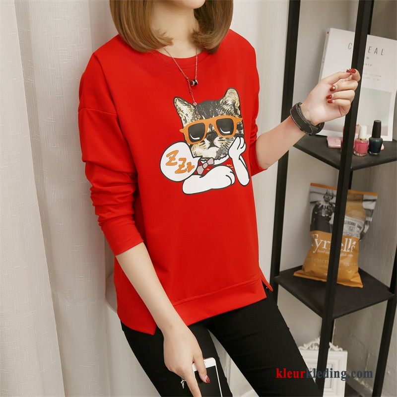 T-shirt Lange Mouw Trend Losse Dames 2018 Nieuw Lange Mouwen Winter Kleding Hoodie