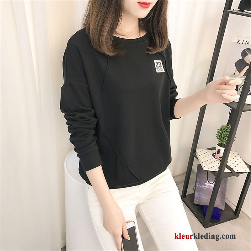 T-shirt Lange Mouw Trend Losse Dames 2018 Nieuw Lange Mouwen Winter Kleding Hoodie