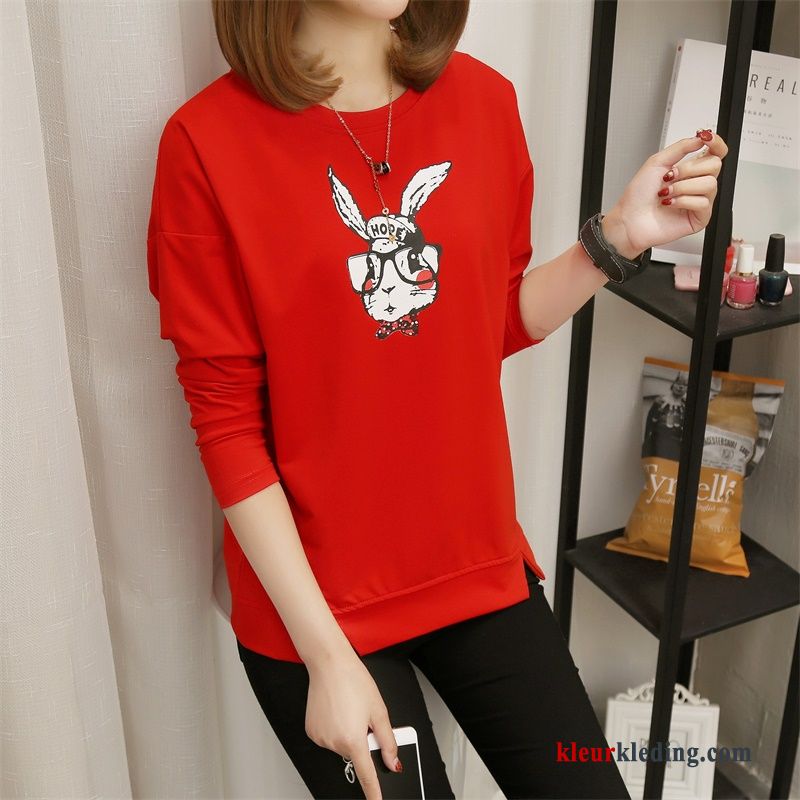 T-shirt Lange Mouw Trend Losse Dames 2018 Nieuw Lange Mouwen Winter Kleding Hoodie