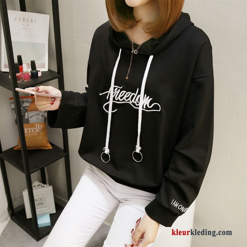 T-shirt Lange Mouw Trend Losse Dames 2018 Nieuw Lange Mouwen Winter Kleding Hoodie