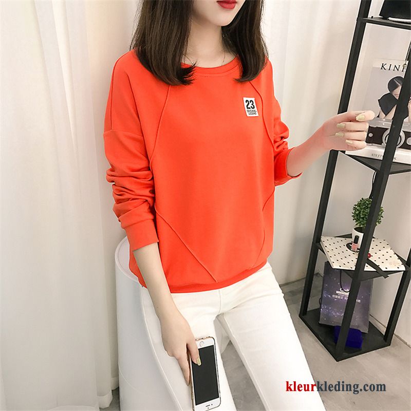 T-shirt Lange Mouw Trend Losse Dames 2018 Nieuw Lange Mouwen Winter Kleding Hoodie