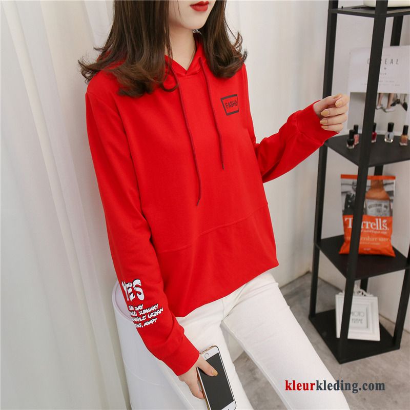 T-shirt Lange Mouw Trend Losse Dames 2018 Nieuw Lange Mouwen Winter Kleding Hoodie