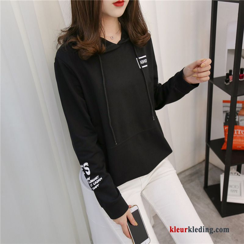 T-shirt Lange Mouw Trend Losse Dames 2018 Nieuw Lange Mouwen Winter Kleding Hoodie