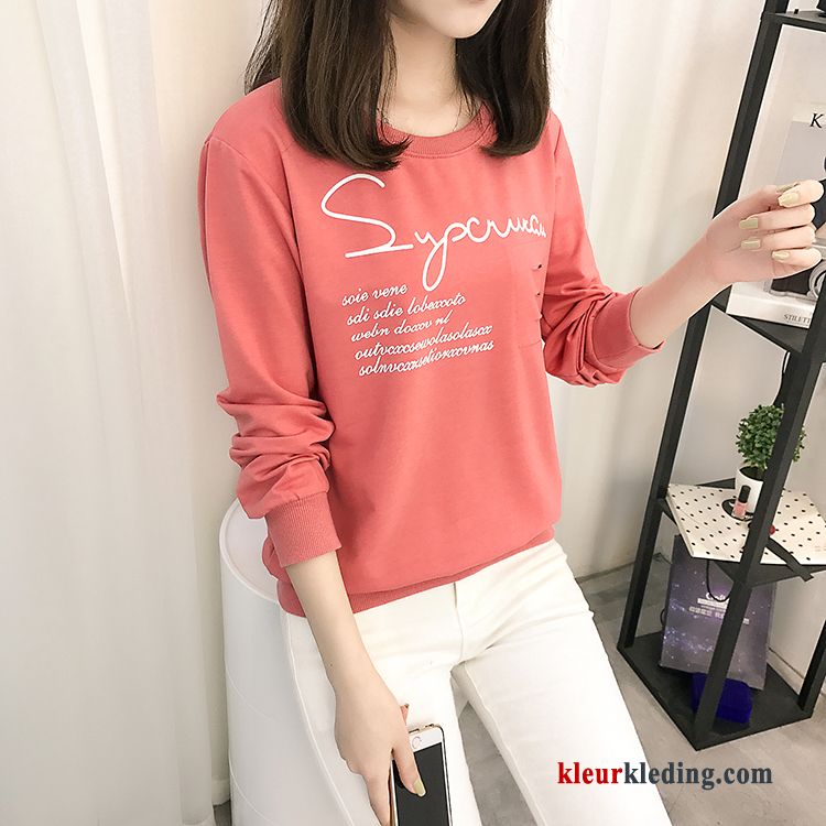 T-shirt Lange Mouw Trend Losse Dames 2018 Nieuw Lange Mouwen Winter Kleding Hoodie