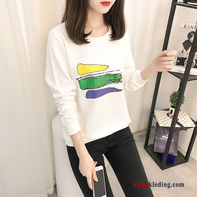 T-shirt Lange Mouw Trend Losse Dames 2018 Nieuw Lange Mouwen Winter Kleding Hoodie