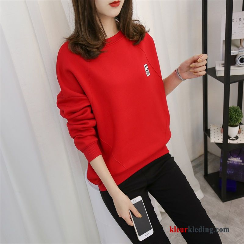 T-shirt Lange Mouw Trend Losse Dames 2018 Nieuw Lange Mouwen Winter Kleding Hoodie