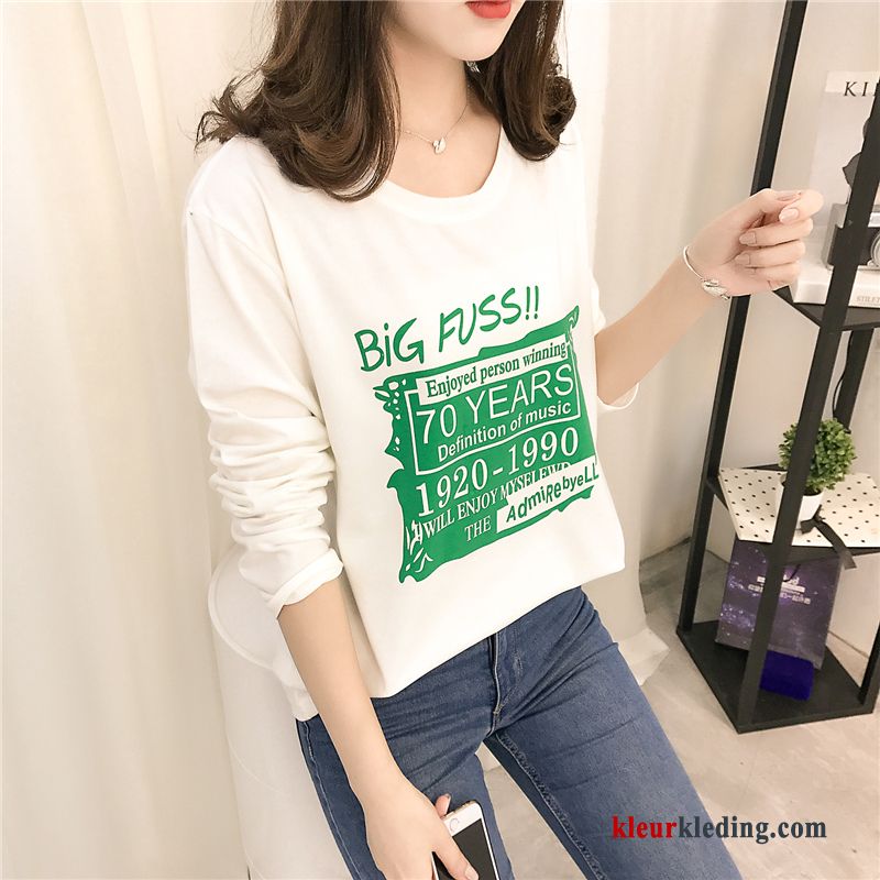 T-shirt Lange Mouw Trend Losse Dames 2018 Nieuw Lange Mouwen Winter Kleding Hoodie