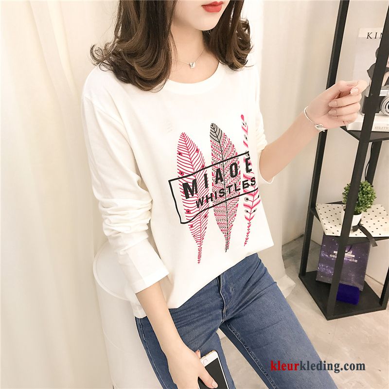 T-shirt Lange Mouw Trend Losse Dames 2018 Nieuw Lange Mouwen Winter Kleding Hoodie