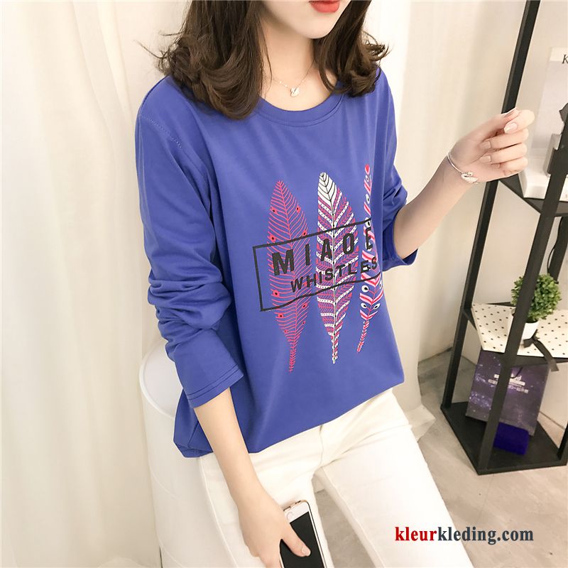 T-shirt Lange Mouw Trend Losse Dames 2018 Nieuw Lange Mouwen Winter Kleding Hoodie