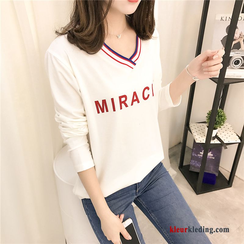 T-shirt Lange Mouw Trend Losse Dames 2018 Nieuw Lange Mouwen Winter Kleding Hoodie