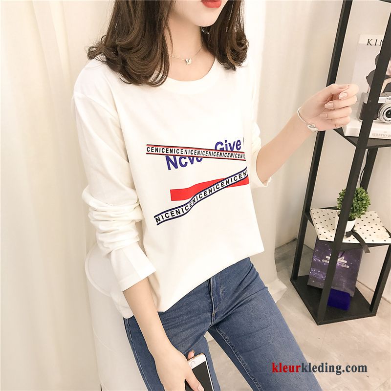 T-shirt Lange Mouw Trend Losse Dames 2018 Nieuw Lange Mouwen Winter Kleding Hoodie