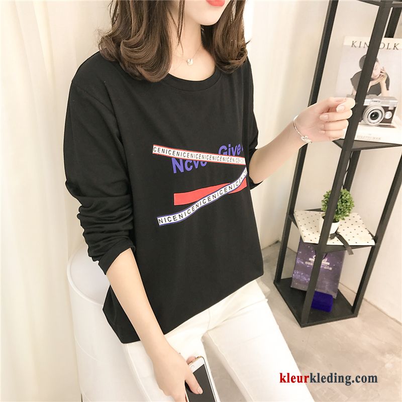 T-shirt Lange Mouw Trend Losse Dames 2018 Nieuw Lange Mouwen Winter Kleding Hoodie