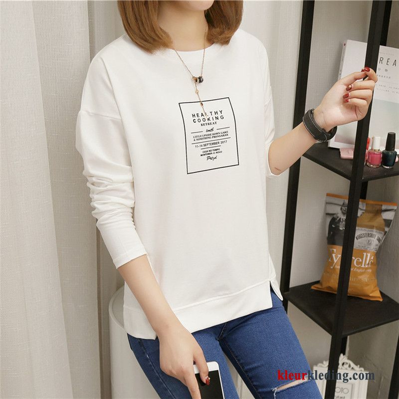 T-shirt Lange Mouw Trend Losse Dames 2018 Nieuw Lange Mouwen Winter Kleding Hoodie